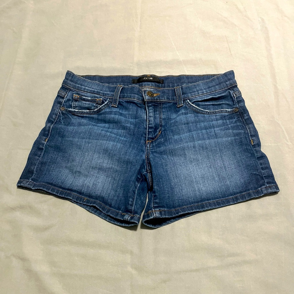 Joe's Jeans Hannabeth Womens Sz 28 Blue Denim Jean Shorts 5" Inseam w/ Stretch